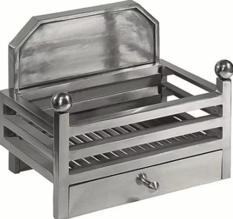 Elan Backed Remote Controlled Gas Basket Fire with tailored Gas Inset Fire Coal Effect