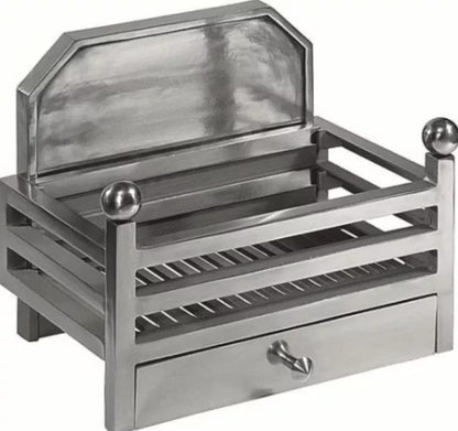 Elan Backed Remote Controlled Gas Basket Fire with tailored Gas Inset Fire Coal Effect