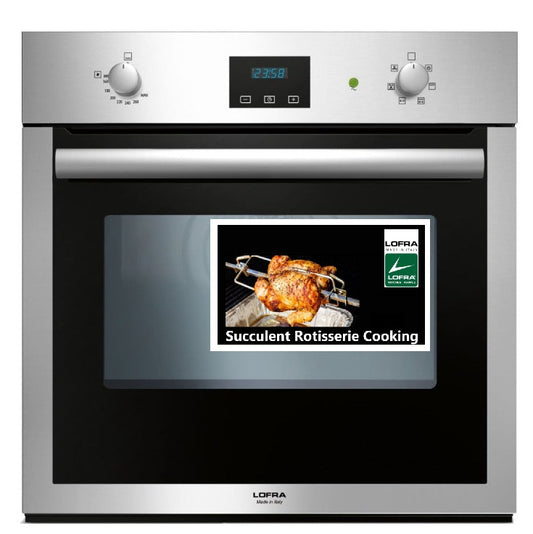 Stainless Steel Built in Single Gas Oven with Fan Rotisserie 60cm Lofra Gaia FOS 66GE