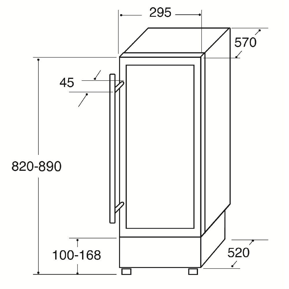CDA FWC304 Undercounter 30cm Wine Cooler
