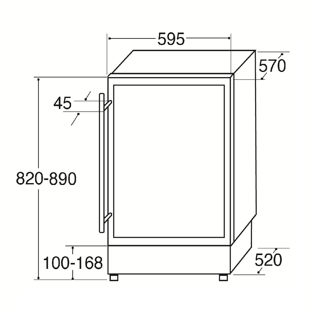 CDA FWC604 Undercounter 60cm Wine Cooler