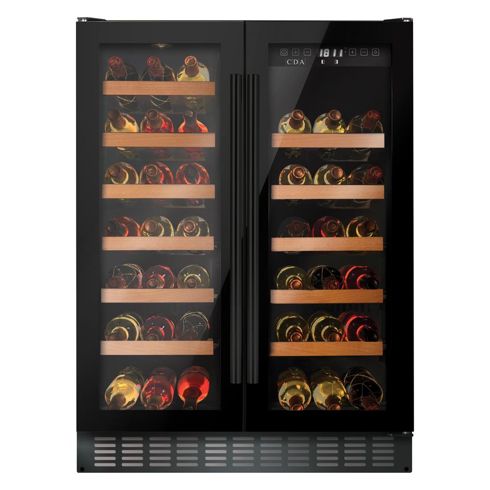 CDA FWC624 Undercounter 60cm Double Door Wine Cooler