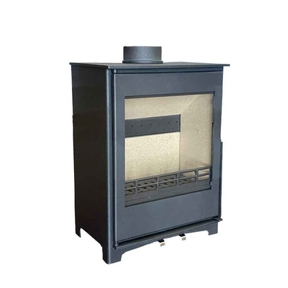 Heat Design Firewarm 5kW Steel Slim Wide Solid Fuel Stove & Chimney Flue Liner Bundle