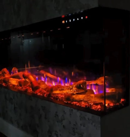 Flamora PR Panoramic Pulsing Log Electric Feature Wall Fire Range : PR1300·PR1500·PR1800