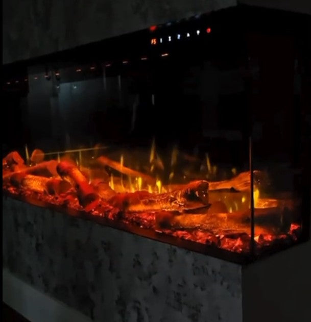 Flamora PR Panoramic Pulsing Log Electric Feature Wall Fire Range : PR1300·PR1500·PR1800