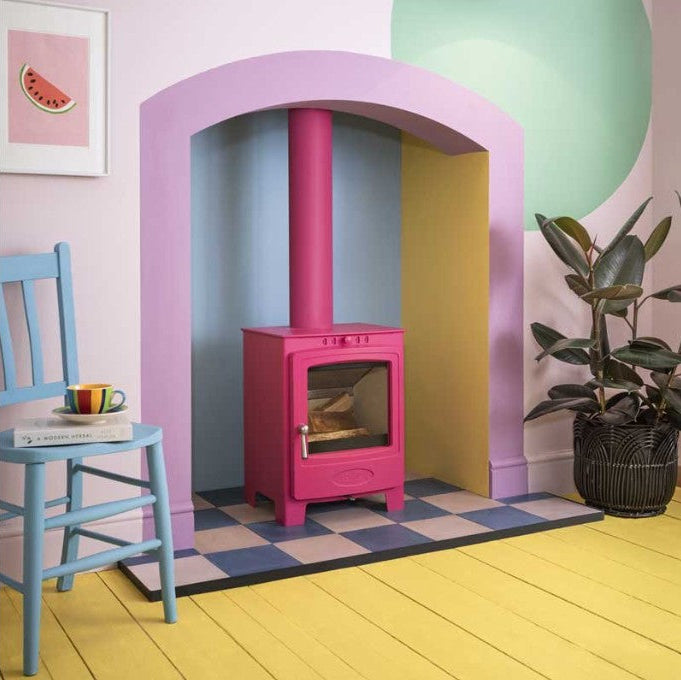 Hamlet 5 Solid Fuel Stove in Custom Bold Colours for Wood/Multi Fuel 5kw with 9m Flue