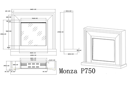 Flamora Monza 750 Warm White Timber Electric Fireplace Suite for New Home Build Appartments