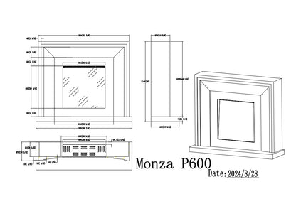 Flamora Monza 750 Warm White Timber Electric Fireplace Suite for New Home Build Appartments