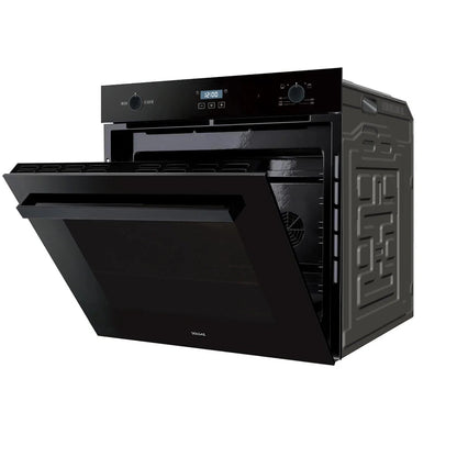 Solgaz Kopia SPG-90-1-1 built-in gas oven in black glass, Oven, Grill & Rotisserie, 67 Litres open door setting