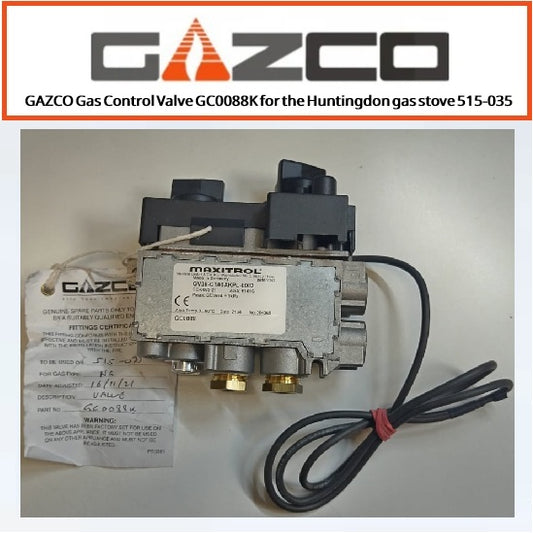 Gazco SKU: GC0088K Gas Fire Control Valve for the Huntingdon Natural Gas Stove 515-035
