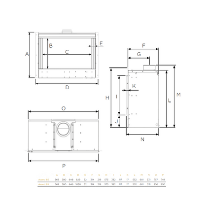 Gazco Onyx Avanti 65 Conventional Flue Log Effect Gas Fire with Expression Frame