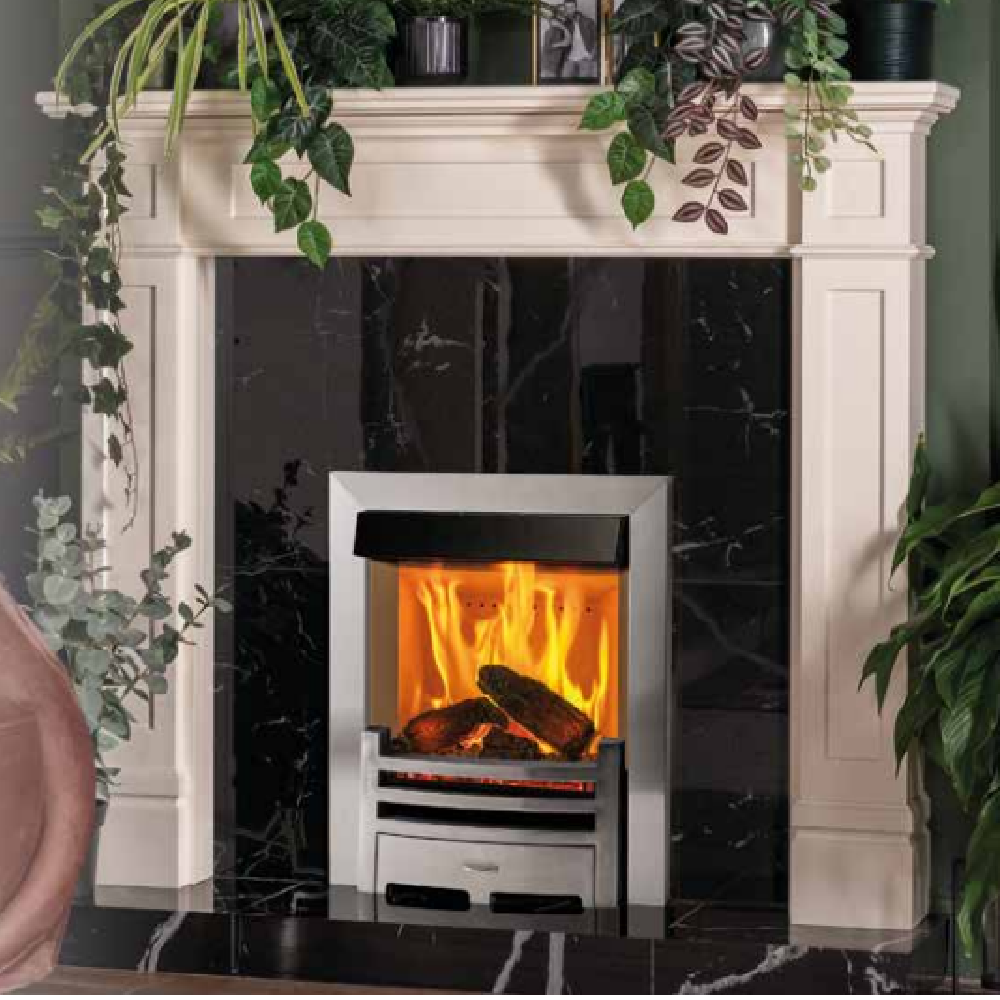 Gazco Onyx Mirage 40i Electric Fire with Chrome Frame