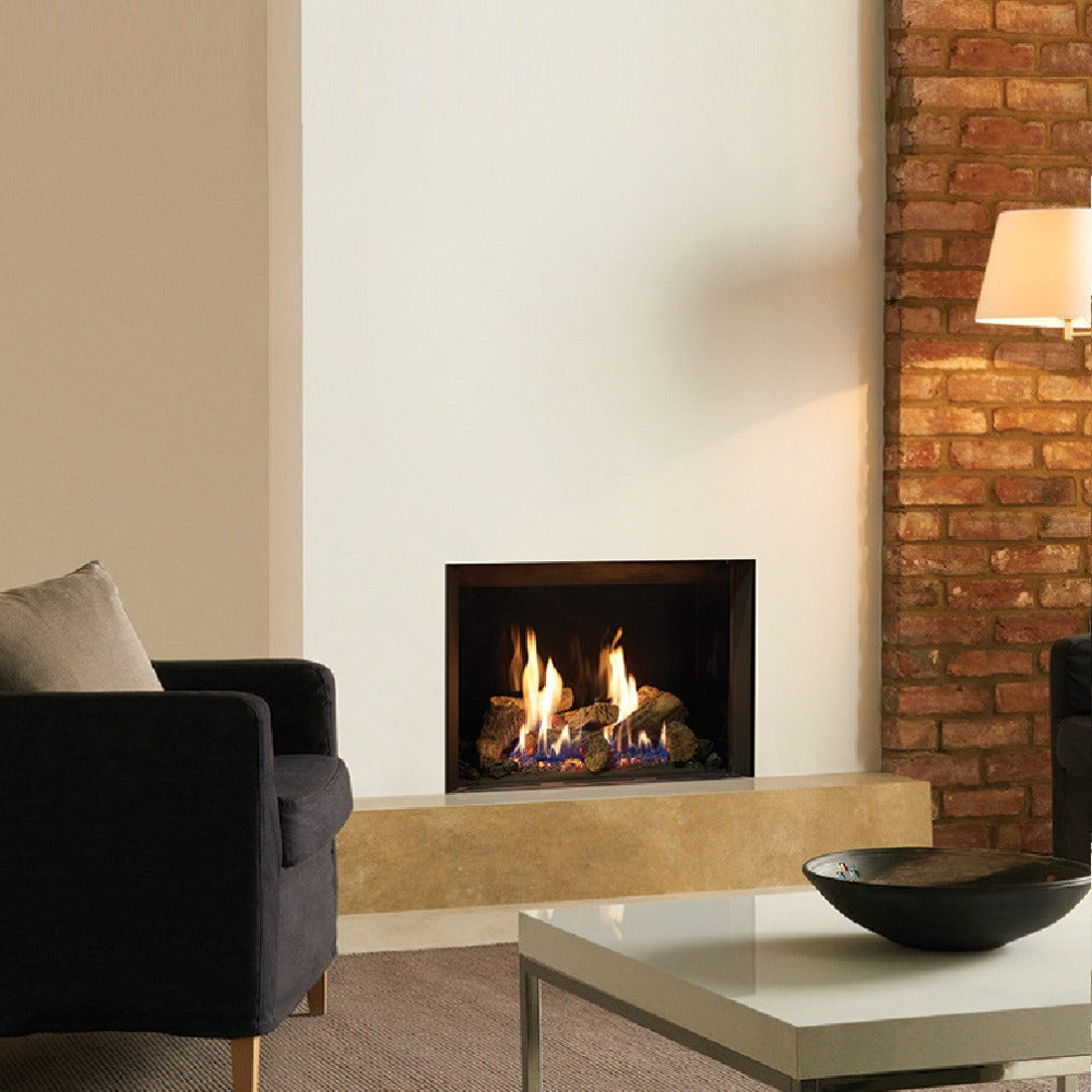 Gazco Riva2 500 Conventional Flue Log Effect Gas Fire with Edge Frame