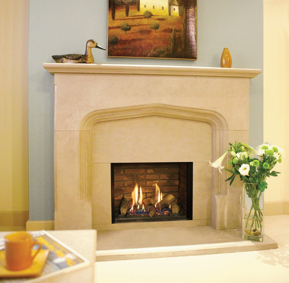 Gazco Riva2 500 Conventional Flue Log Effect Gas Fire with Edge Frame