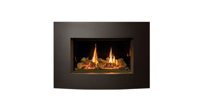 Gazco Riva2 600 Conventional Flue Log Effect Gas Fire with Verve XS Graphite Frame