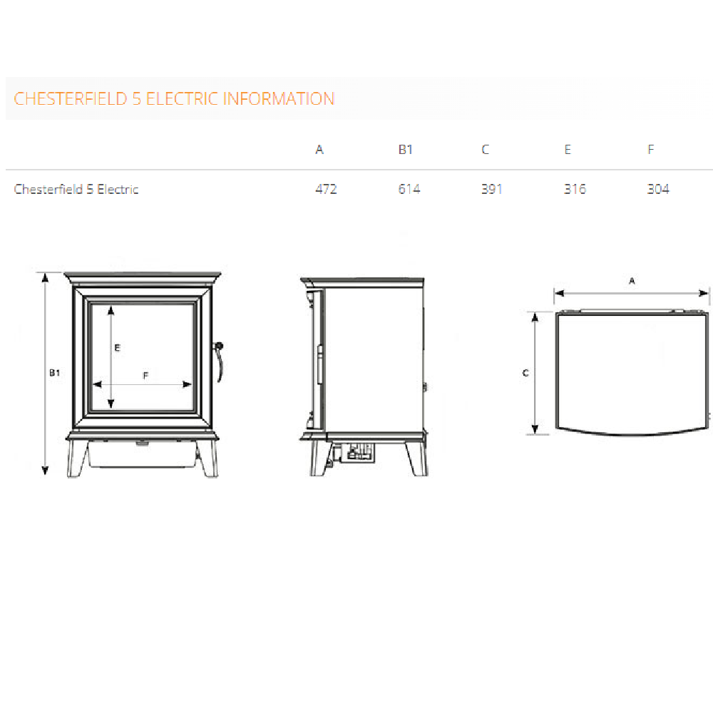 Gazco Chesterfield 5 Electric Stove