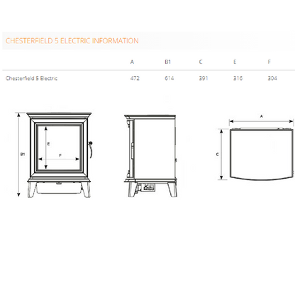 Gazco Chesterfield 5 Electric Stove