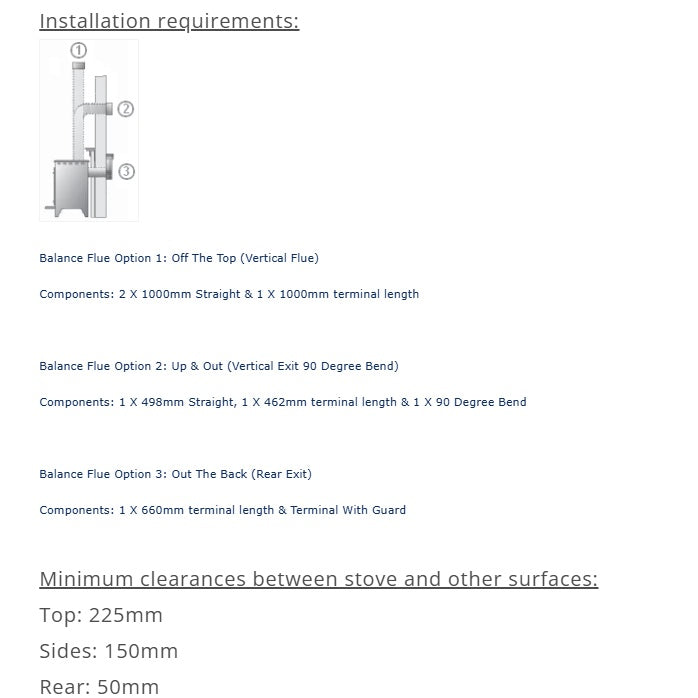 Gazco Loft 3 Sided Balanced Flue Contemporary Gas Stove