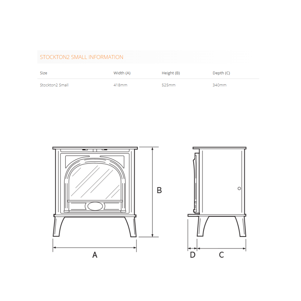 Gazco Stockton 2 Small Electric Stove