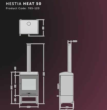 Stovax Dragonfly Hestia Heat & Grill Garden Outdoor Stove with Barbeque & Flue Sytem.