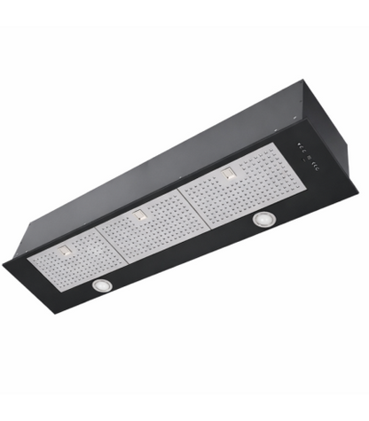 Luxair Novelle-Std 120cm Canopy Hood Built-In Kitchen Extractor Fan, Quiet Brushless Motor