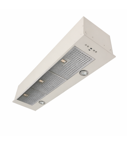 Luxair Novelle-Std 120cm Canopy Hood Built-In Kitchen Extractor Fan, Quiet Brushless Motor