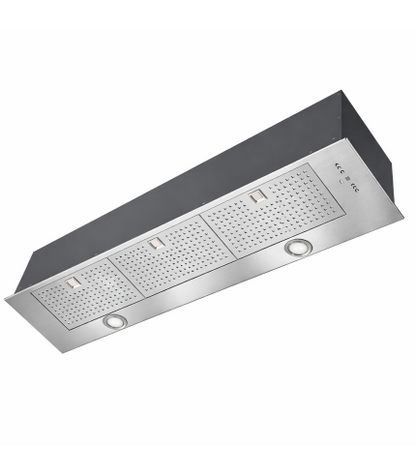 Luxair Novelle-Std 120cm Canopy Hood Built-In Kitchen Extractor Fan, Quiet Brushless Motor