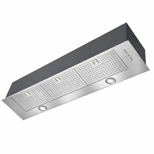Luxair Novelle-Std 120cm Canopy Hood Built-In Kitchen Extractor Fan, Quiet Brushless Motor