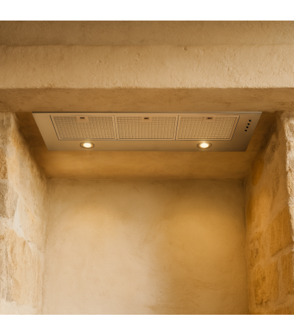 Luxair Novelle-Std 120cm Canopy Hood Built-In Kitchen Extractor Fan, Quiet Brushless Motor
