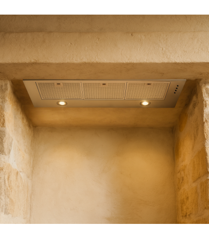 Luxair Novelle-Std 120cm Canopy Hood Built-In Kitchen Extractor Fan, Quiet Brushless Motor