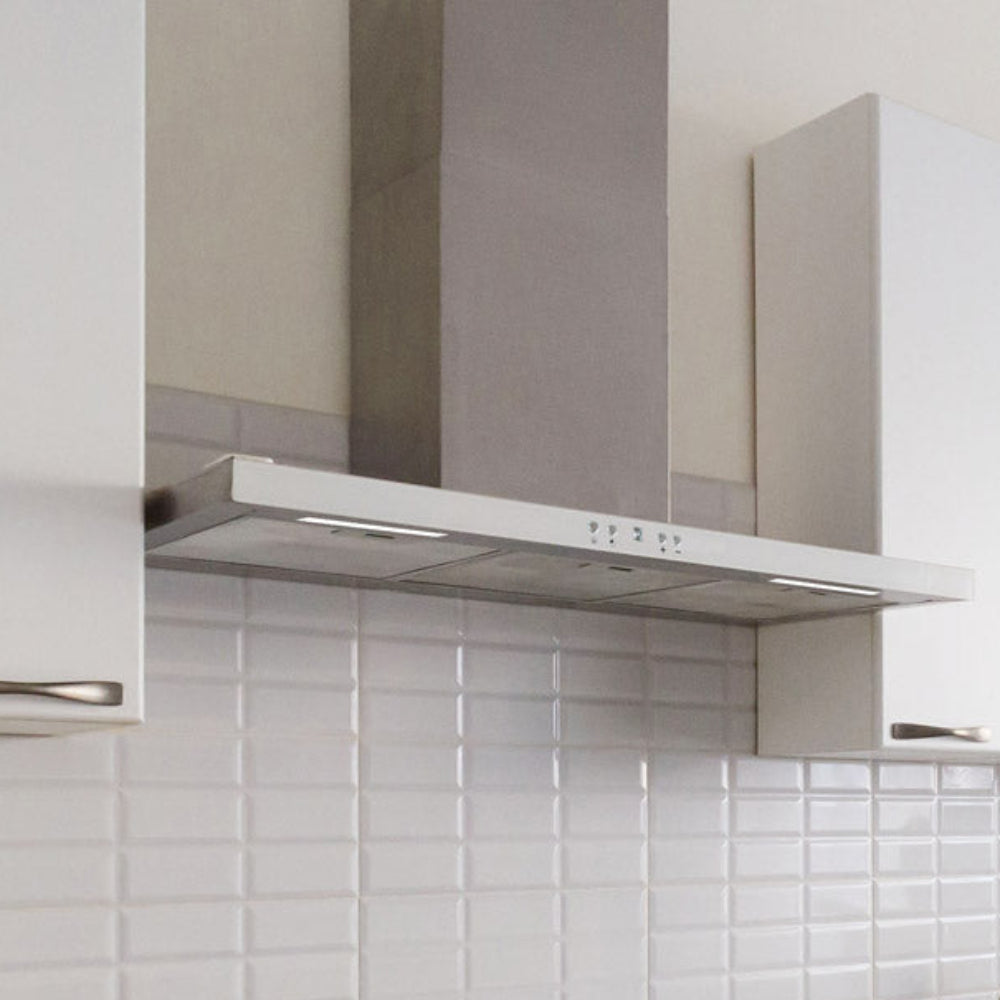 LaModa Brushless Slimline Flat Wall Mounted Linear Extractor Fan Cooker Hood Range Stainless Steel