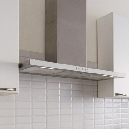 LaModa Brushless Slimline Flat Wall Mounted Linear Extractor Fan Cooker Hood Range Stainless Steel
