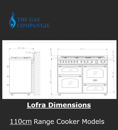 Lofra Dolcevita 110 RNM 116MFET+SMFT/2AEO Black Gas Dual Fuel Range Cooker 110cm