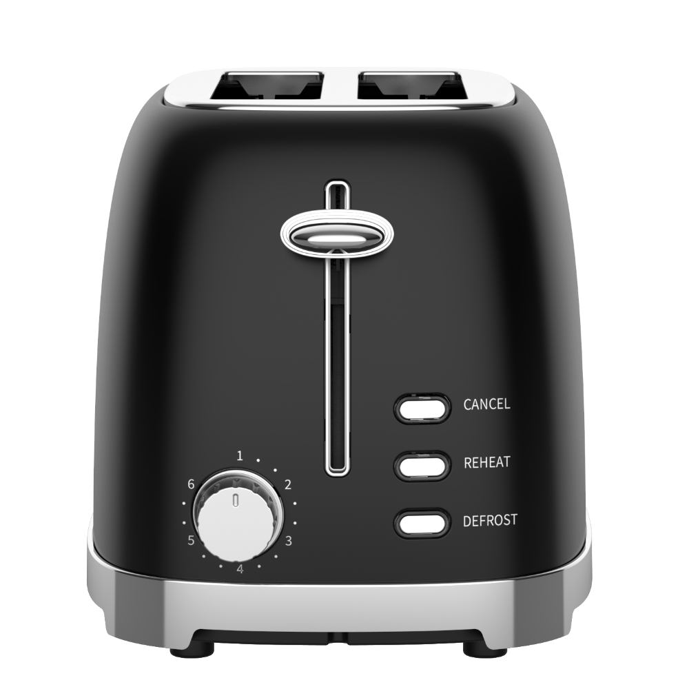 50's Lofra Retro Style 2 Slice Toaster Dolcevita Black | ITANM26E/1 Front On Controls Facing