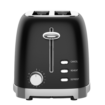 50's Lofra Retro Style 2 Slice Toaster Dolcevita Black | ITANM26E/1 Front On Controls Facing