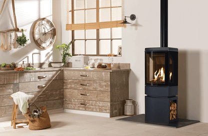 Gazco Loft 3 Sided Balanced Flue Contemporary Gas Stove