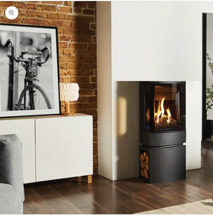 Gazco Loft 3 Sided Conventional Flue Contemporary Gas Stove for Chimney