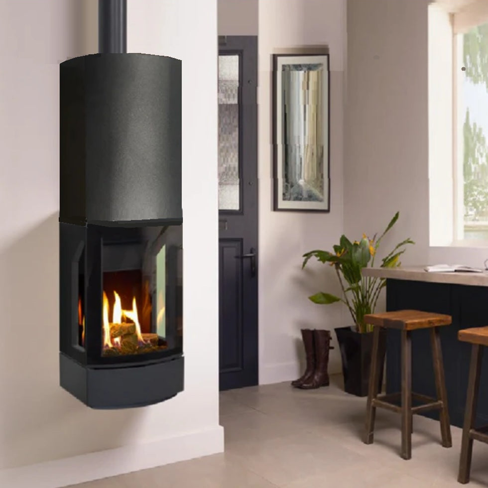 Gazco Loft 3 Sided Balanced Flue Contemporary Gas Stove