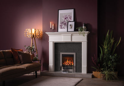 Gazco Logic HE Conventional Flue Coal Effect Gas Fire with Chrome Frame and Front