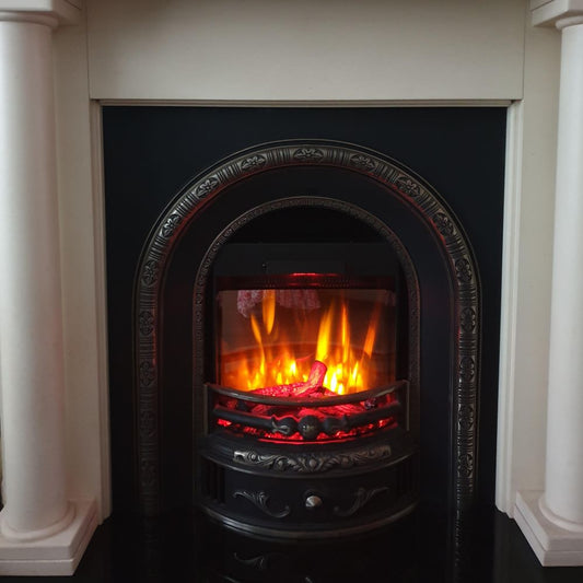 Iconic HD450 Log Effect Remote Control Solarflame Electric Fire for Cast Arched Fireplace