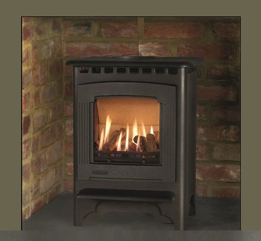 Gazco Marlborough2 Small Rear Exit Balanced Flue Gas Stove , Natural Gas, Log (Display Offer)