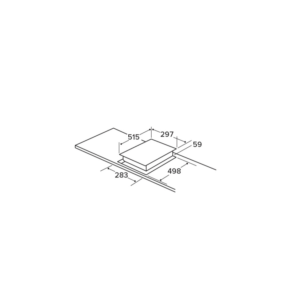 Two Ring Domino Gas Hob