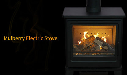 TrueFlame Mulberry 3DX 4K Remote Controlled Electric Stove by Solution Electric Fires