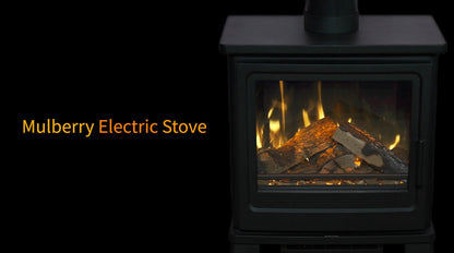 TrueFlame Mulberry 3DX 4K Remote Controlled Electric Stove by Solution Electric Fires