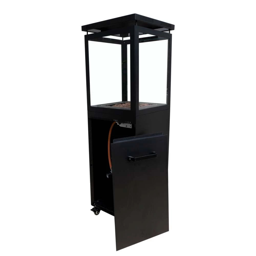 Outdoor Gas Patio Heater Murcia/ Malaga Real flame Log / Lava effect 3 -7kw for bottled gas.