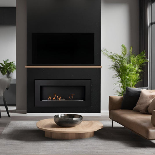 ScandiFlames Murus 1200 Bioethanol Wall Mounted Fireplace 200mm x 400mm x 160mm in room setting