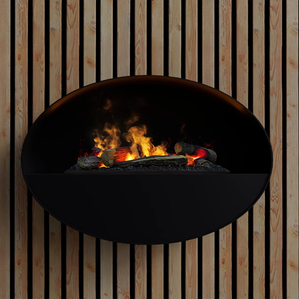 ScandiFlame Mystic Electric Wall-Mounted Water Vapour Smoked Light Fire Fireplace
