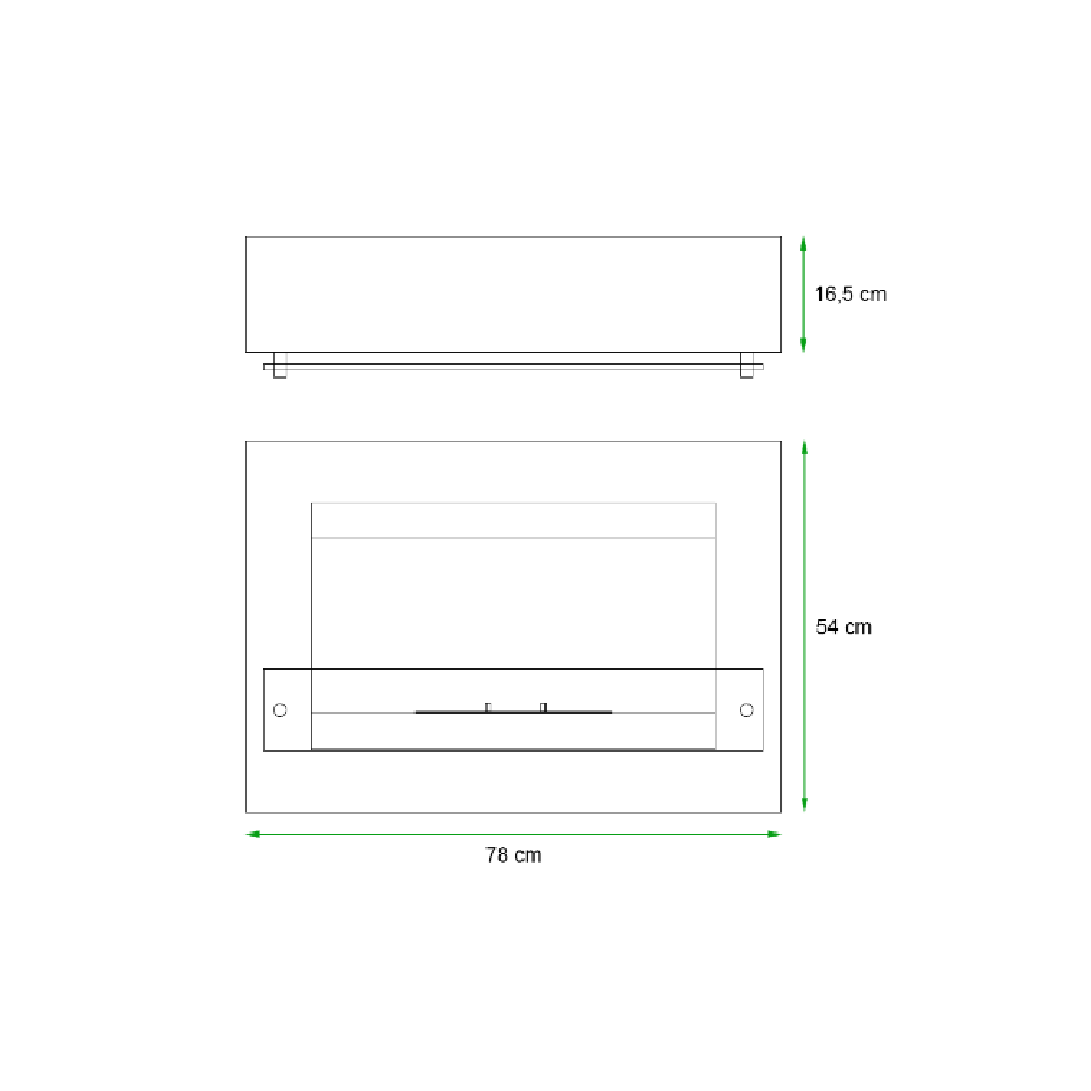 Scandi-Flame Nebraska Wall Mounted Bioethanol Flueless Real Flame Fire