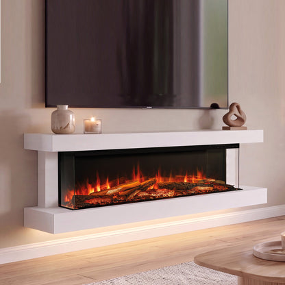 Gazco Onyx Avita Turin Premium Electric Suites: 120RW- 160RW Wall-Mounted Fireplace Centres