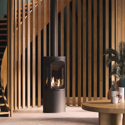 Gazco Onyx Liv 3 Gas Conventional Flue Gas Stove - High Efficiency Real Flame Log Effect